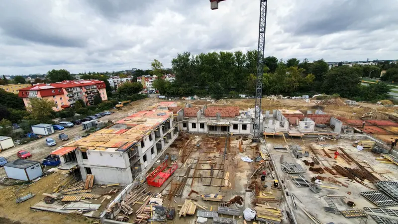 Nowe Sokolniki - zdjęcie z budowy nowych mieszkań w Lublinie - ul. Wyścigowa 39